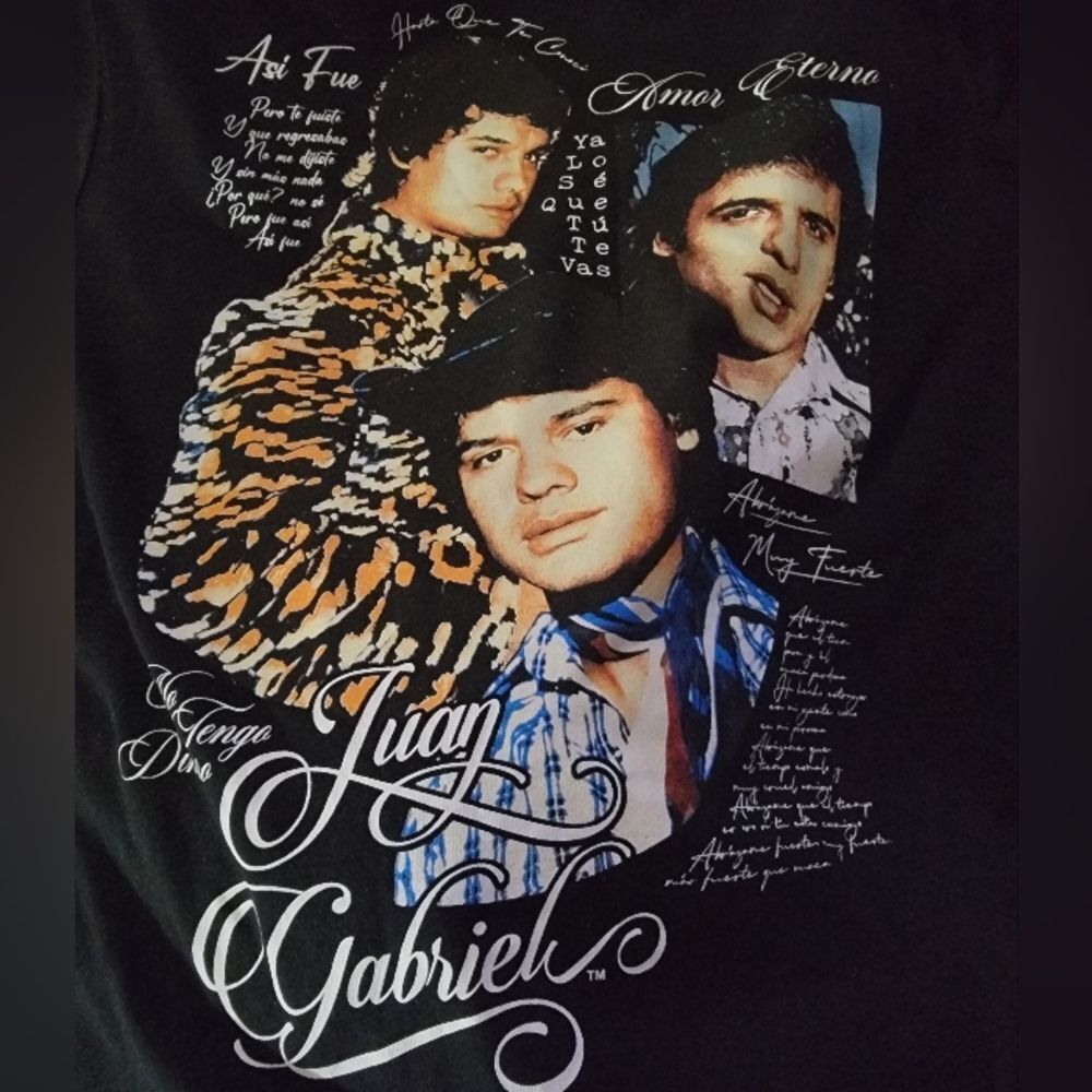 🆕️👕JUAN GABRIEL T SHIRT, Sz M - Black
